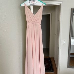 Lulu's Blush Bridesmaids Dress